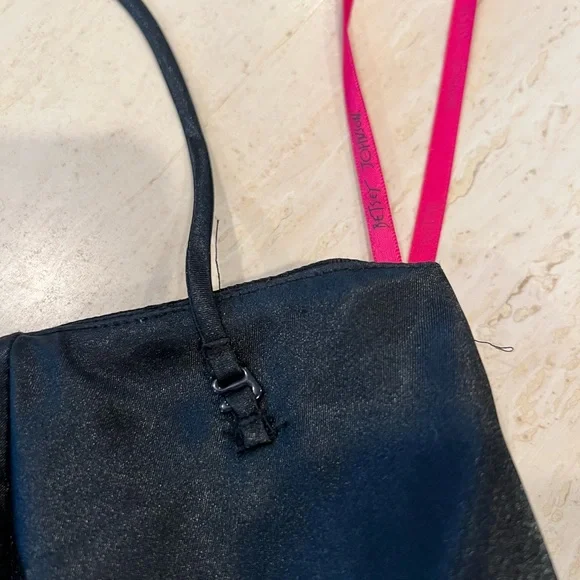 Vintage Betsy Johnson Black Strapless w removable “halter” strap - Picture 7 of 16